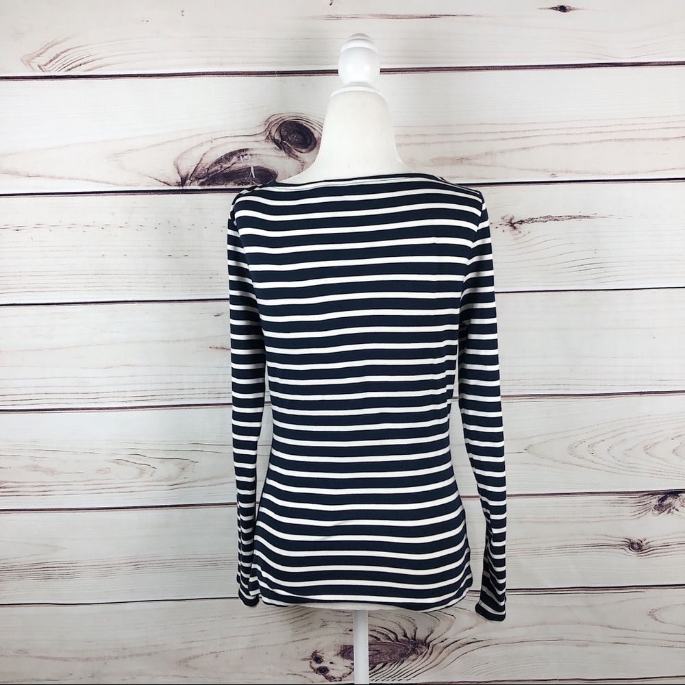 ANN TAYLOR stripe wrap long sleeve size small - Picture 4 of 5